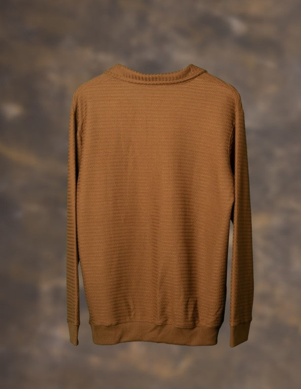 High neck sweatshirt - Brown