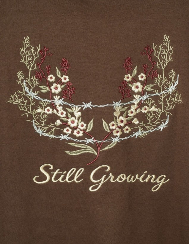 Embroidered Oversized Tshirt – “Still Growing”