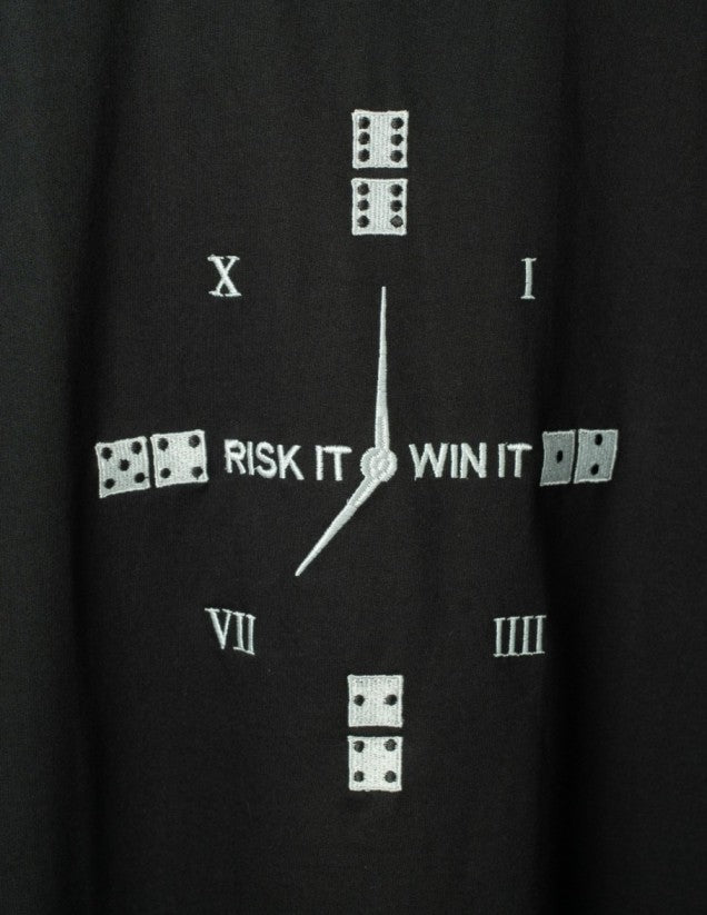 Embroidered Risk it win it – Oversized Tshirt