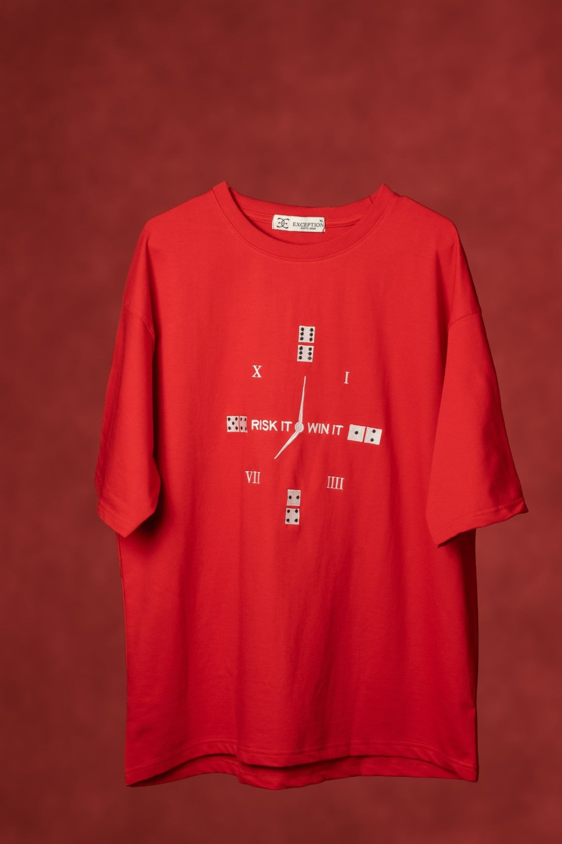 Embroidered Risk it win it – Oversized Tshirt