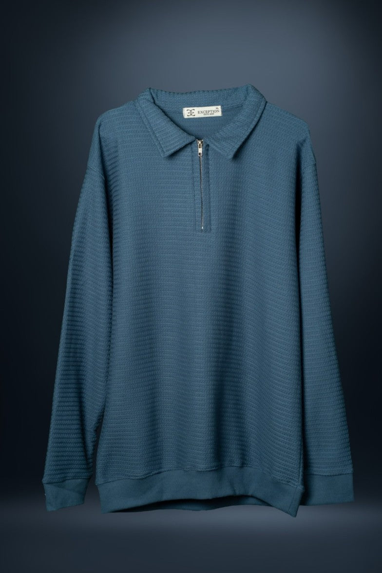 Half-zip sweatshirt - blue
