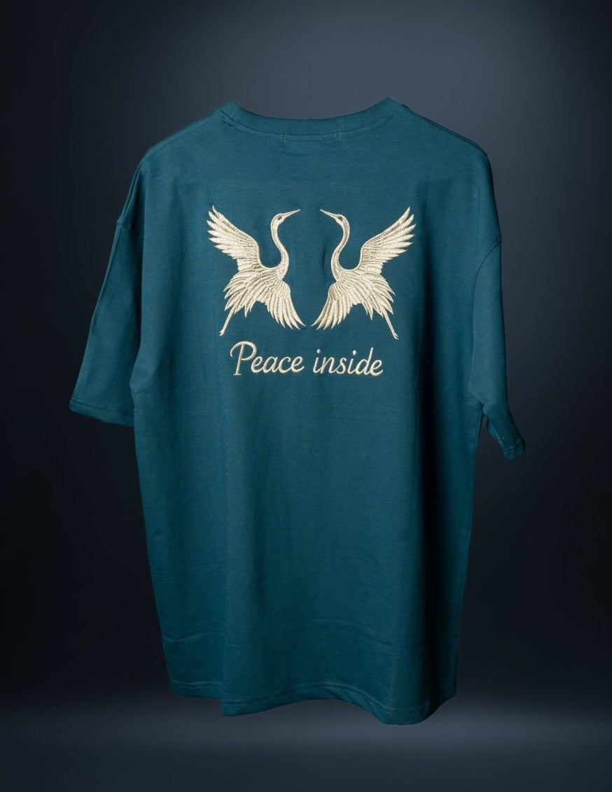 Embroidered Oversized Tshirt – Peace Inside