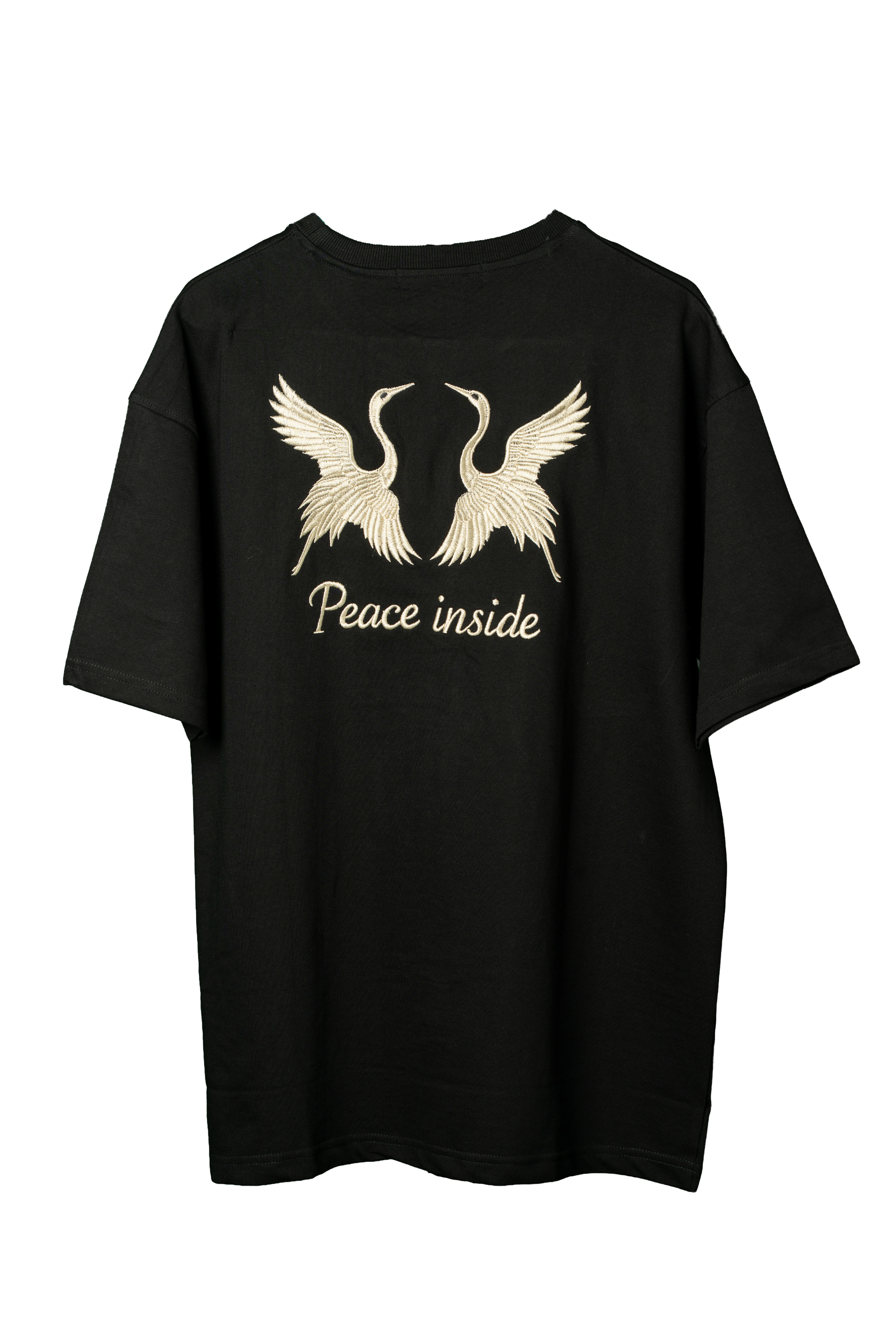 Embroidered Oversized Tshirt - Peace Inside